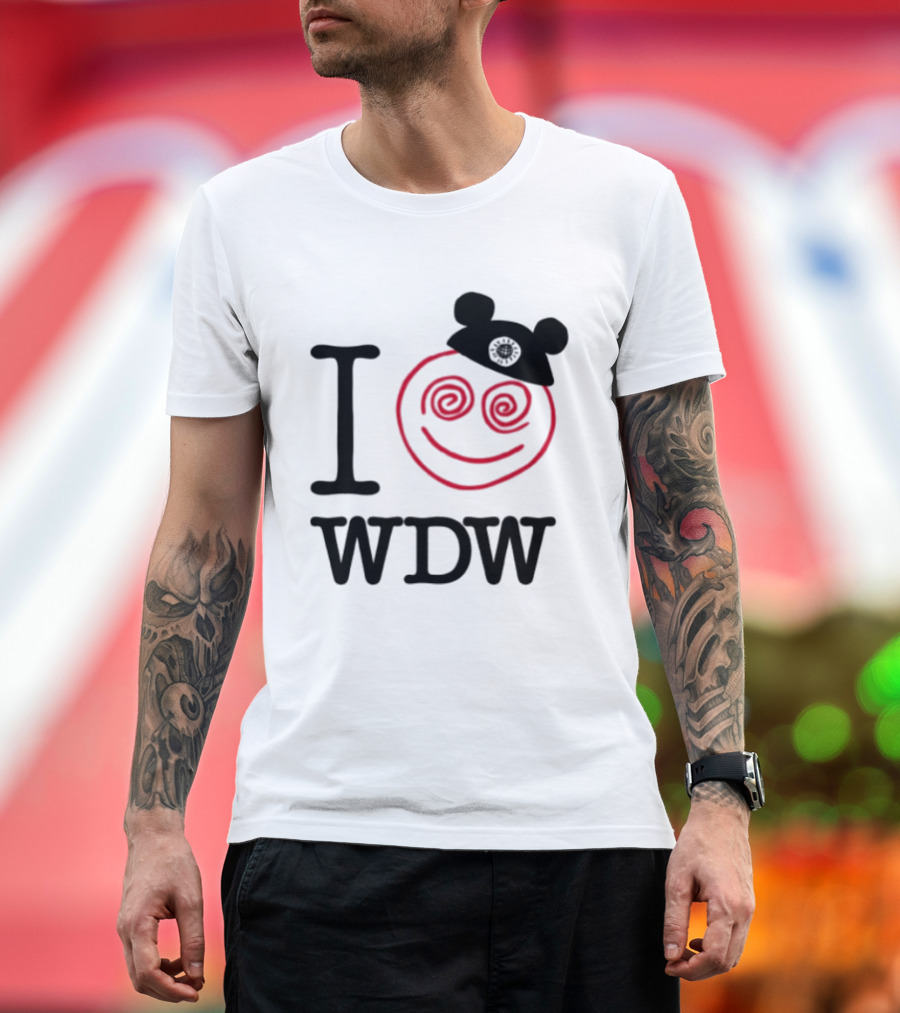 I Love WDW Lost Bros Store All The Time Disney Mickey Hat Smiley Face T-Shirt