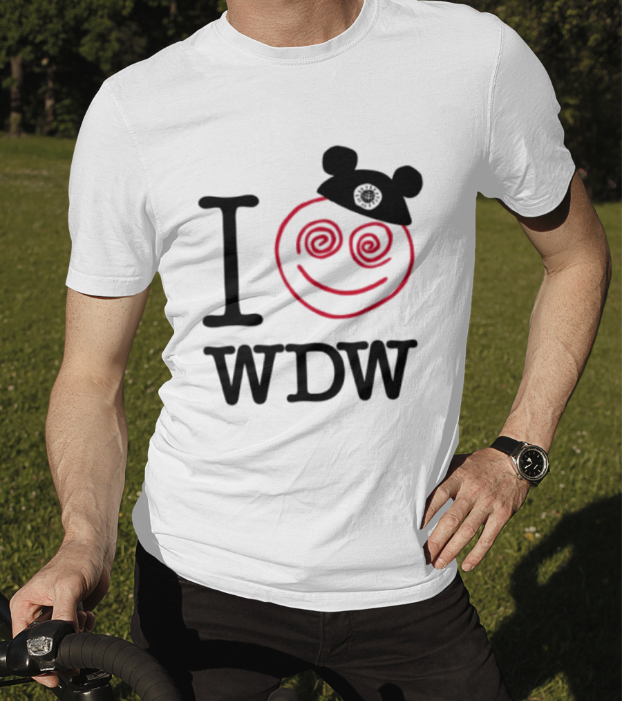 I Love WDW Lost Bros Store All The Time Disney Mickey Hat Smiley Face T-Shirt