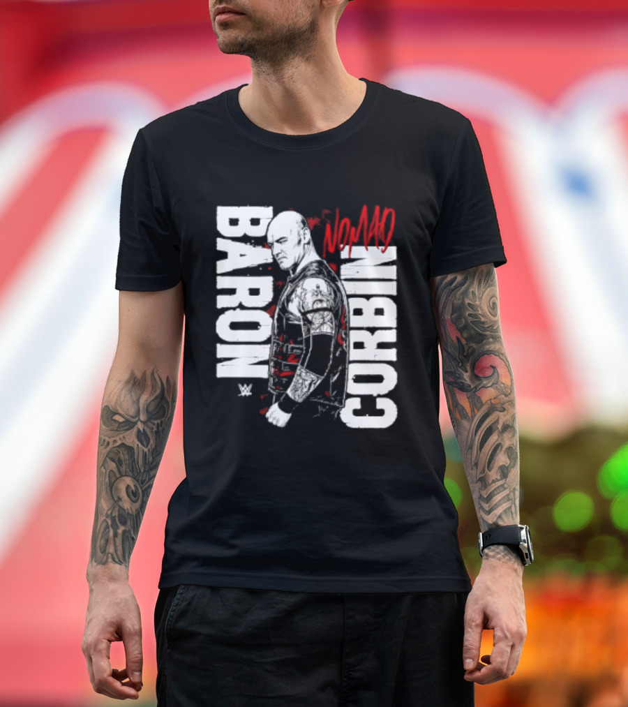 Baron Corbin WWE Nomad Vertical Name Wrestling Superstar T-Shirt