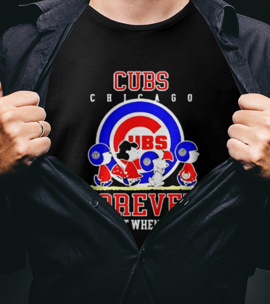 Chicago Cubs Peanuts Abbey Road Forever Not Just When We Win T-Shirt