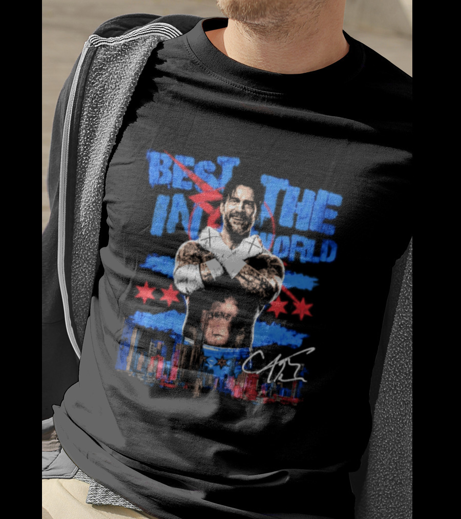 Best In The World CM Punk Chicago Wrestling Signature T-Shirt