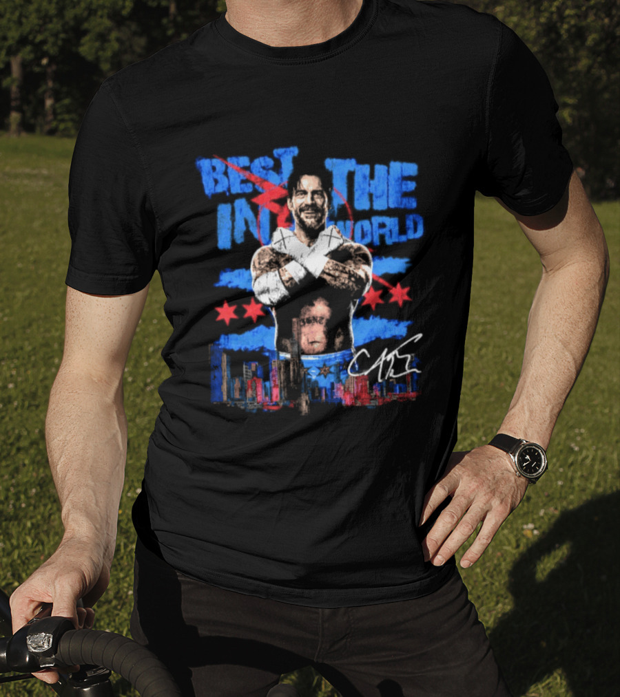 Best In The World CM Punk Chicago Wrestling Signature T-Shirt