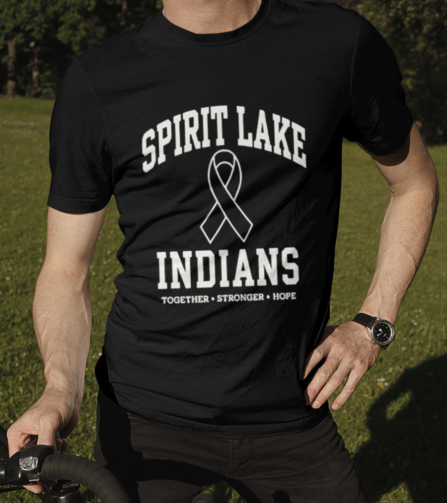 Spirit Lake Indians Ribbon Together Stronger Hope T-Shirt