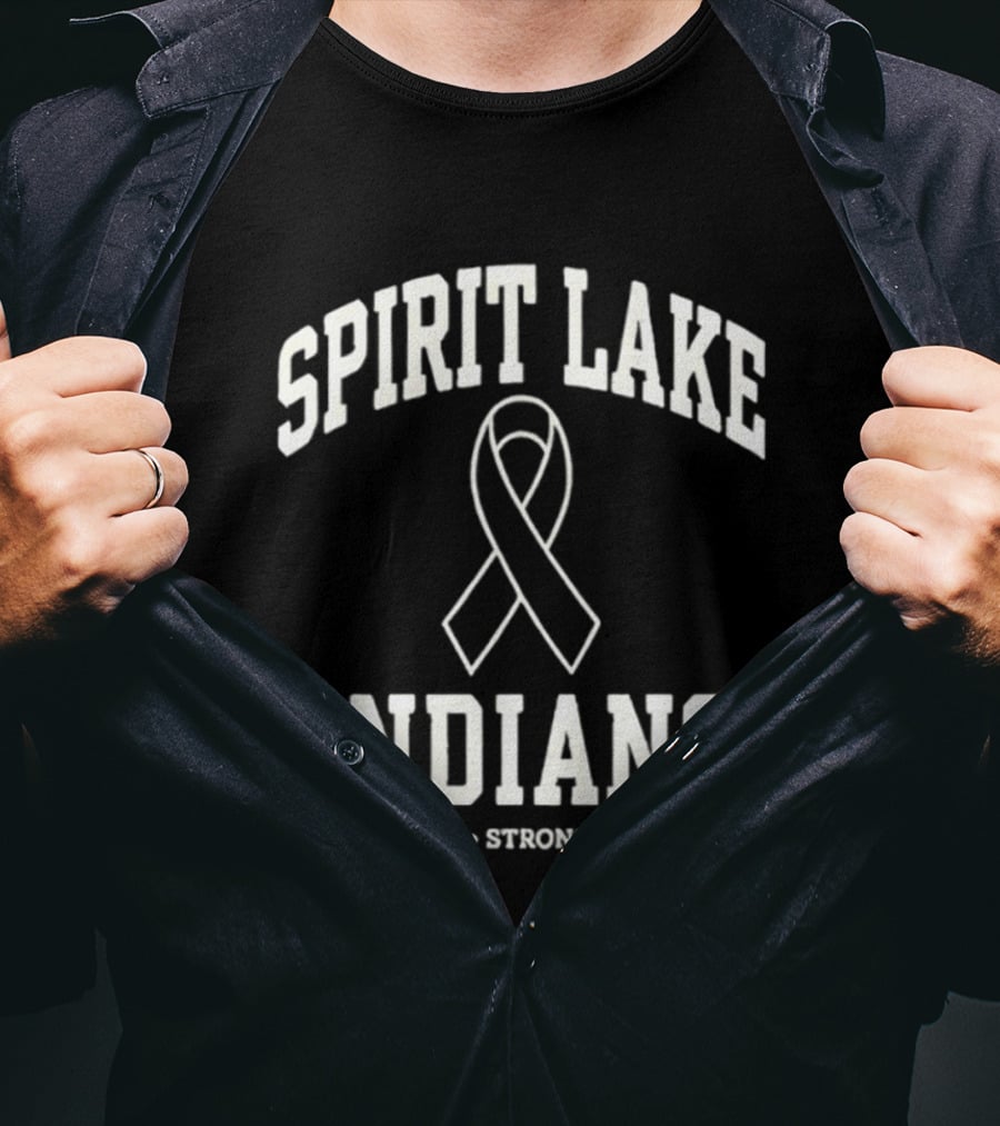 Spirit Lake Indians Ribbon Together Stronger Hope T-Shirt