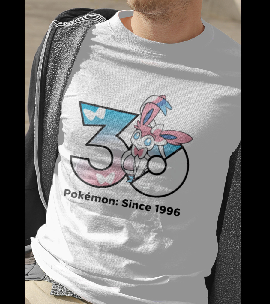 Sylveon Pokémon 30 Years Anniversary Since 1996 Celebration T-Shirt