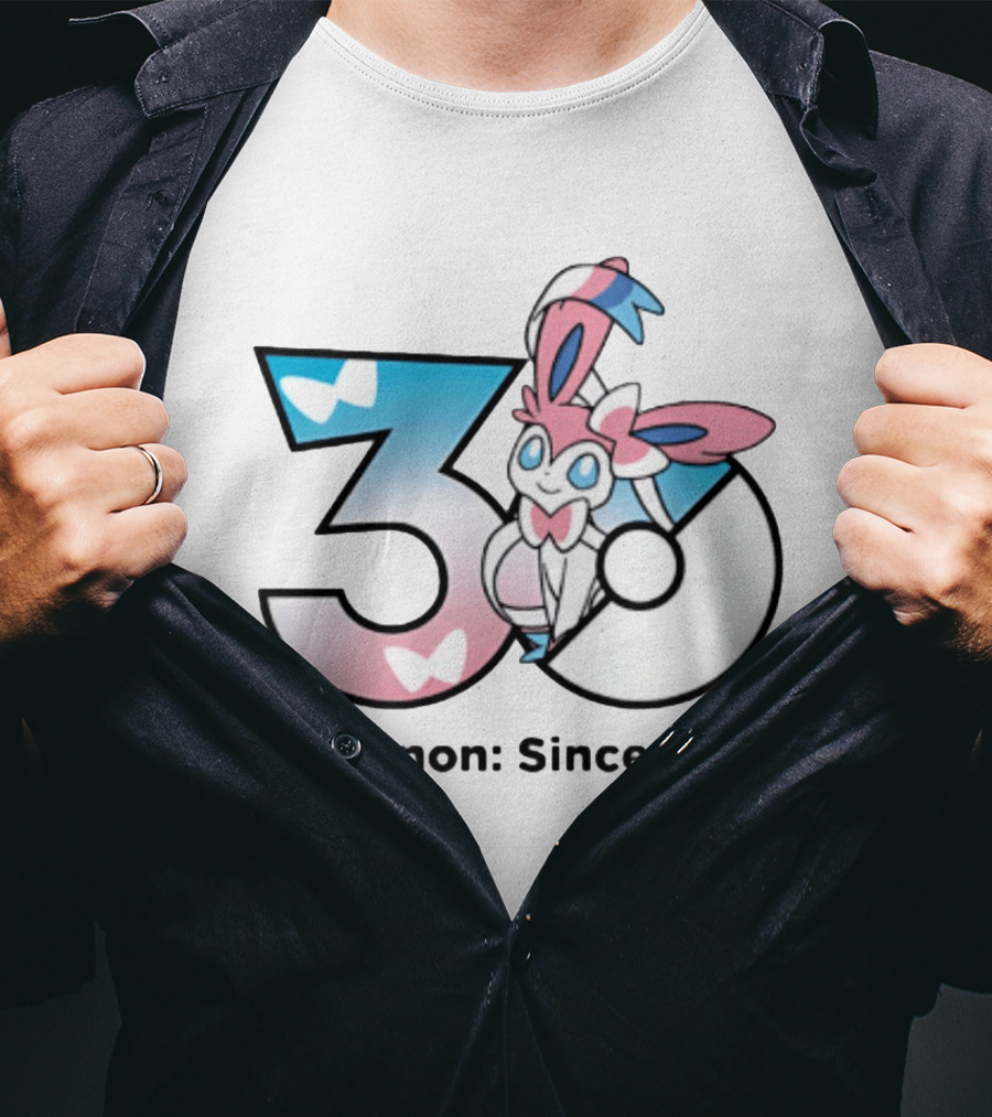Sylveon Pokémon 30 Years Anniversary Since 1996 Celebration T-Shirt