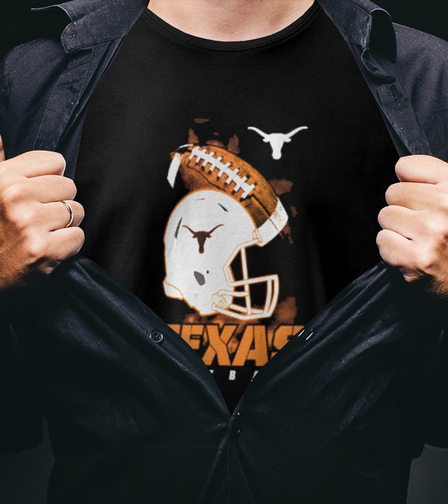 Texas Longhorns Football Helmet Glory NCAA Highlights T-Shirt
