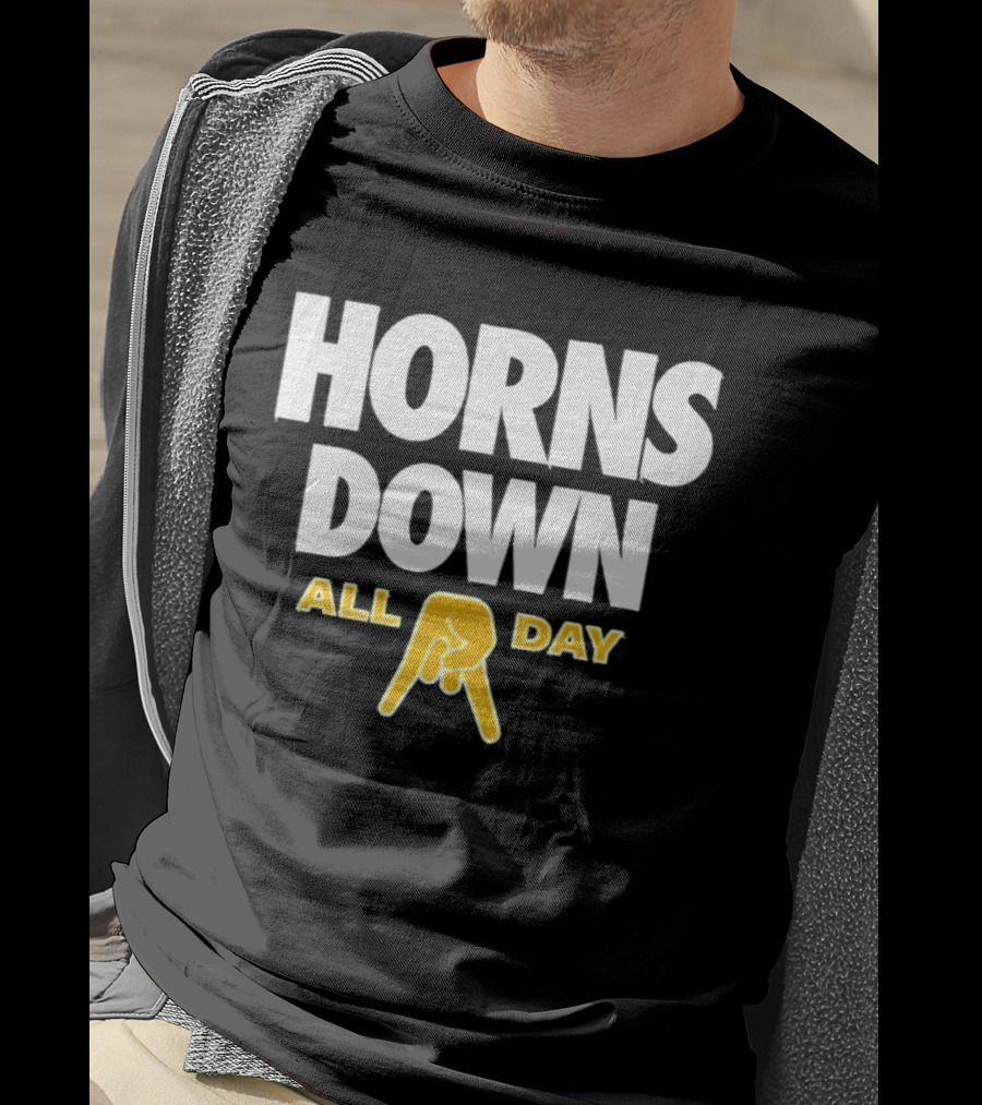 Horns Down All Day Texas Football Rivalry NCAA Fans T-Shirt