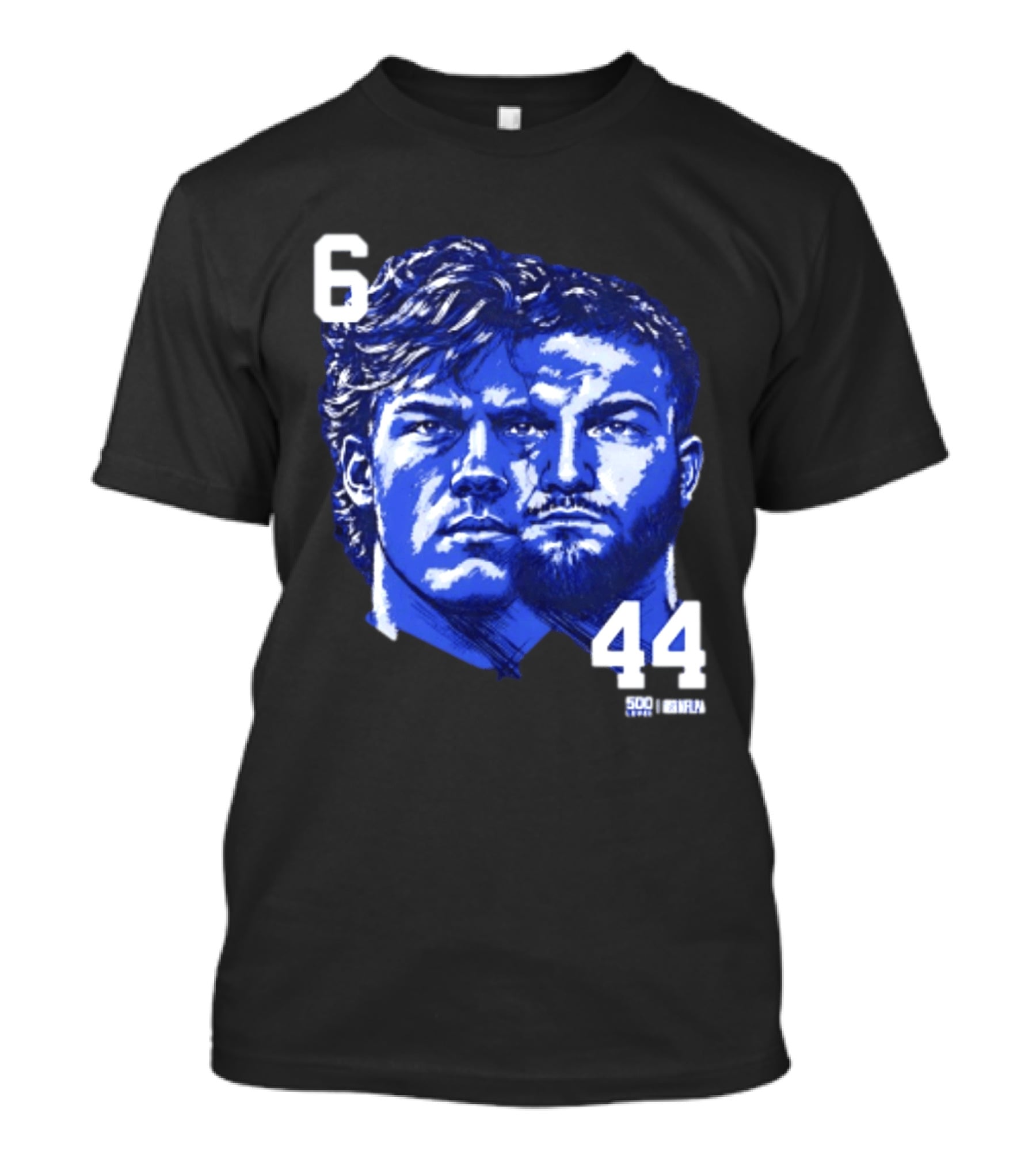 Jaxson Dart Cam Skattebo 6 44 New York Giants Face Morph Sports Fan T-Shirt