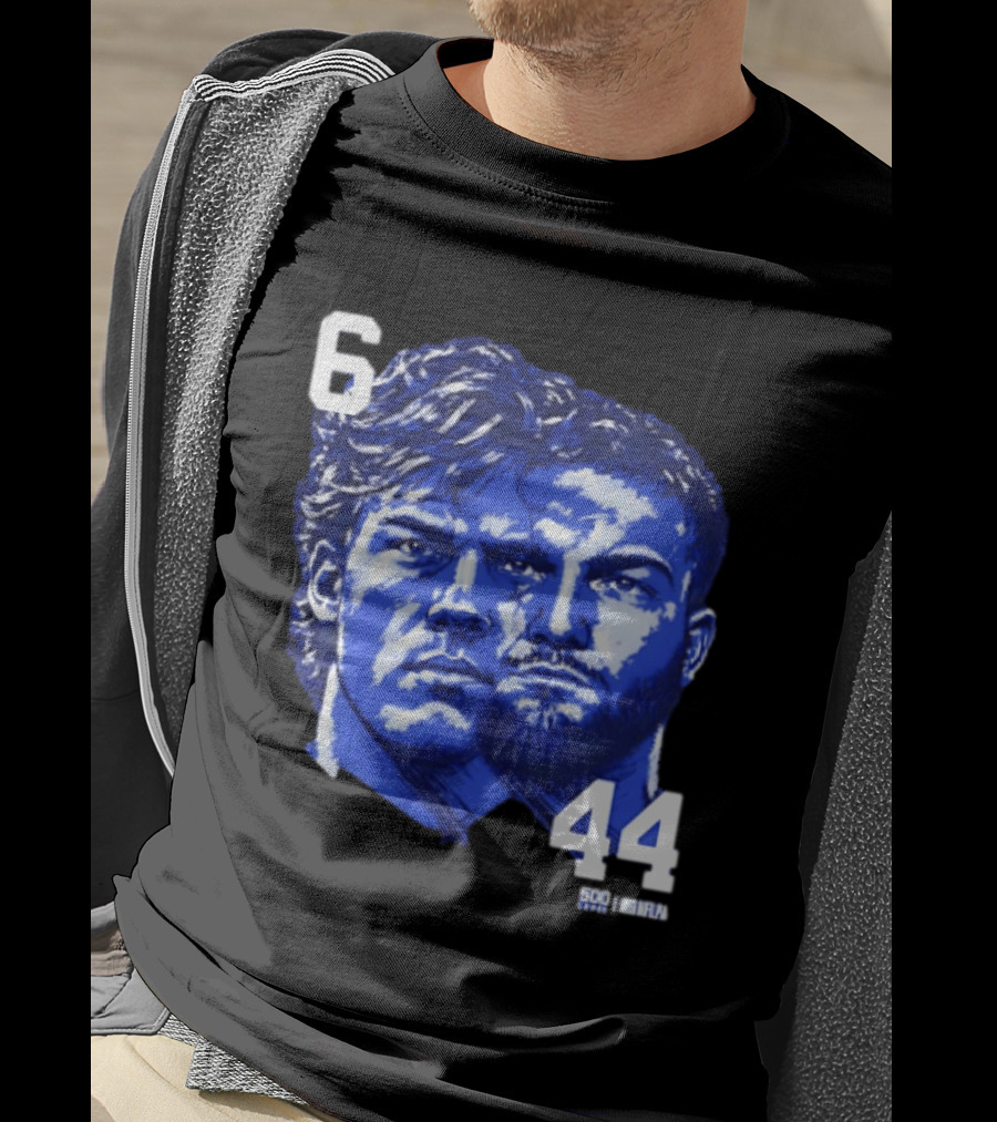 Jaxson Dart Cam Skattebo 6 44 New York Giants Face Morph Sports Fan T-Shirt