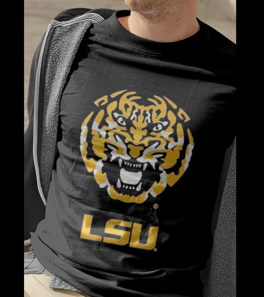 LSU Tigers Fierce Tiger Head T-Shirt