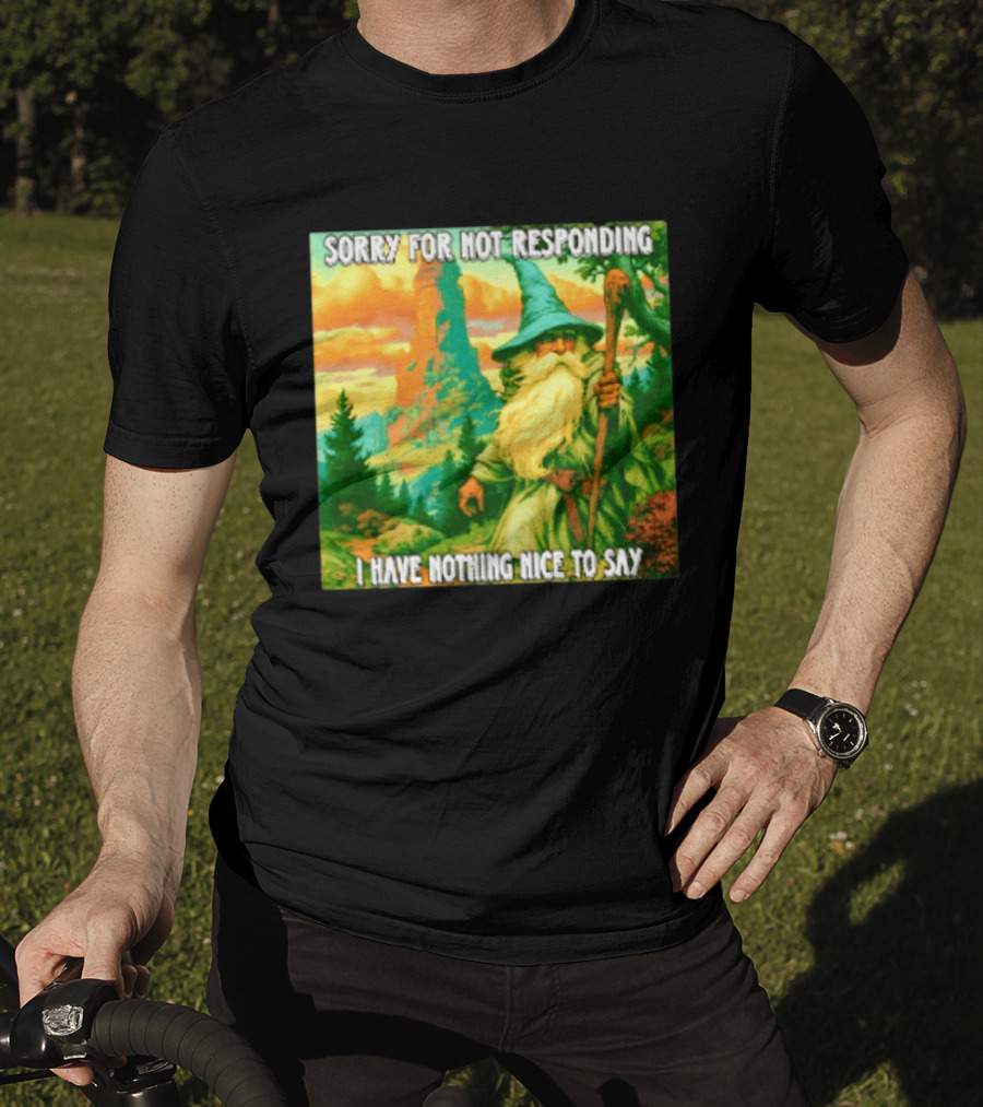 Sorry For Not Responding I Have Nothing Nice To Say Wizard Scene T-Shirt