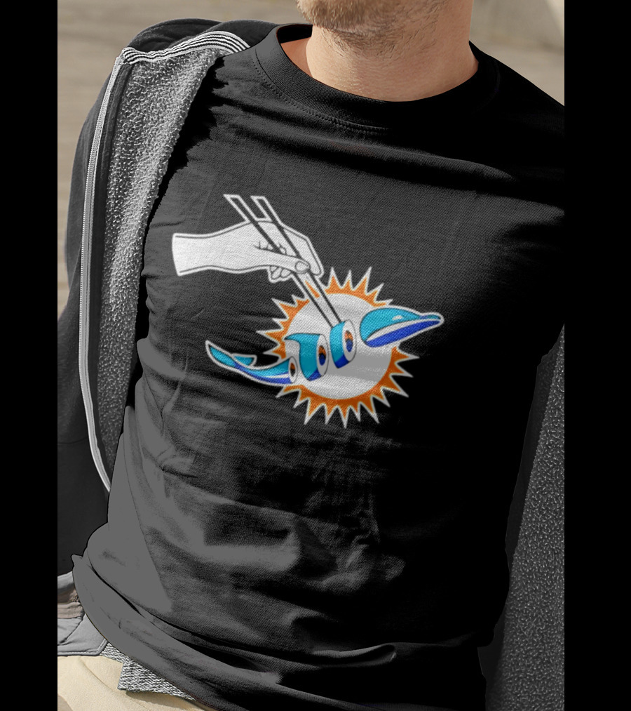 Maxx Crosby Las Vegas Raiders Sushi Miami Dolphin T-Shirt