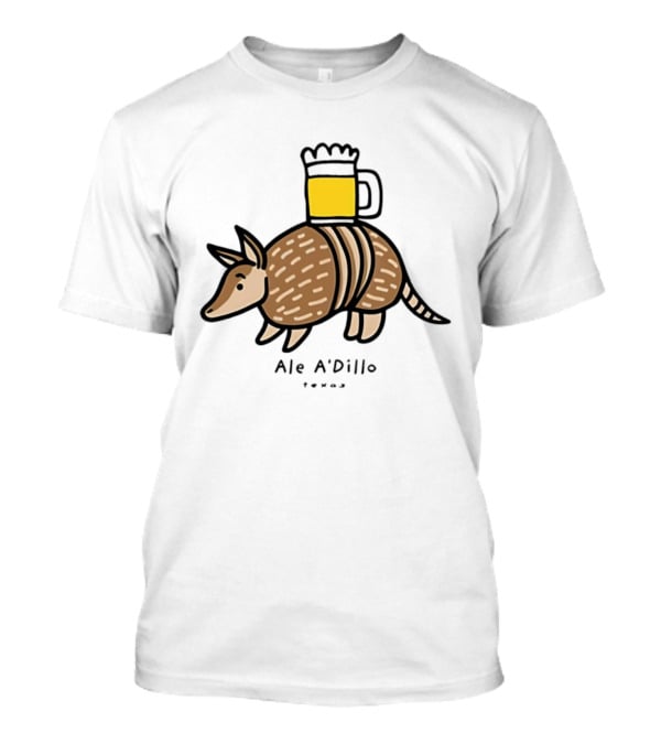 Ale A'Dillo Texas Armadillo With Beer T-Shirt