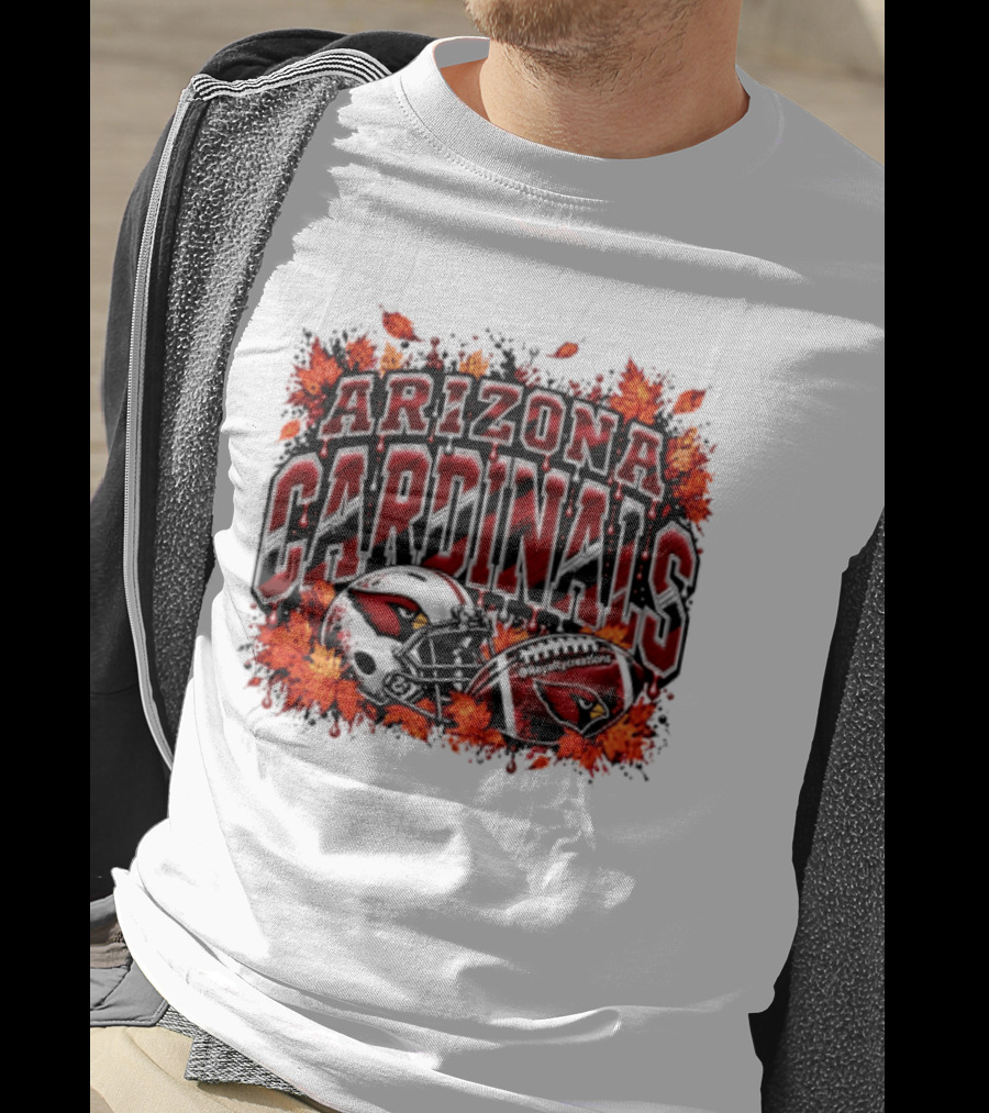 Arizona Cardinals Football Helmet Autumn Leaves 2026 T-Shirt