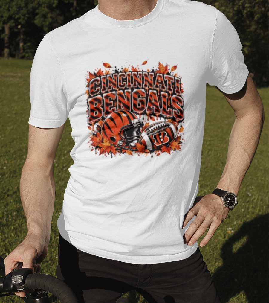 Cincinnati Bengals Autumn Football Helmet Halloween 2026 T-Shirt