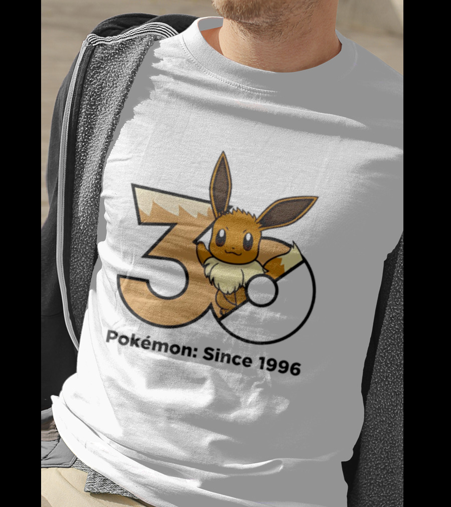 Eevee Pokémon 30th Anniversary Since 1996 Celebration T-Shirt