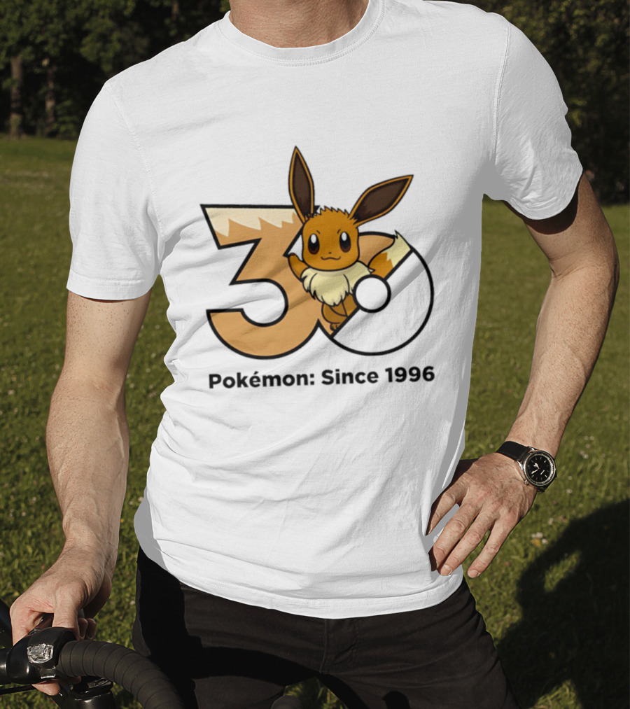 Eevee Pokémon 30th Anniversary Since 1996 Celebration T-Shirt