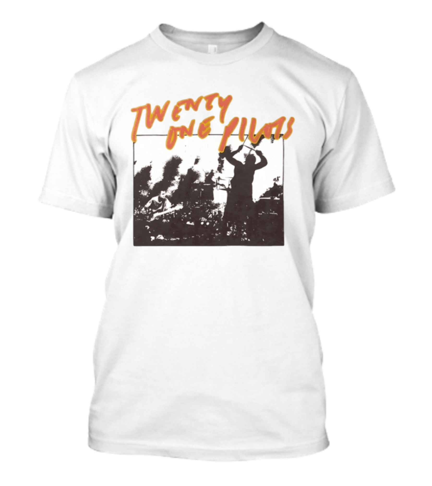 Twenty One Pilots Live Photo Silhouette Drummer Stage Performance T-Shirt