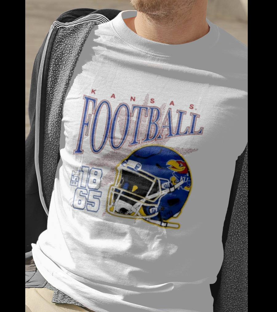 Kansas Jayhawks Football Est 1865 Helmet T-Shirt