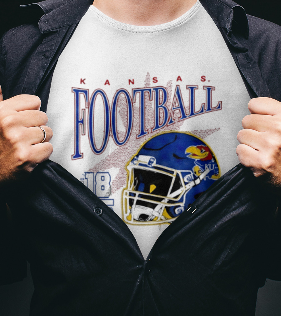 Kansas Jayhawks Football Est 1865 Helmet T-Shirt