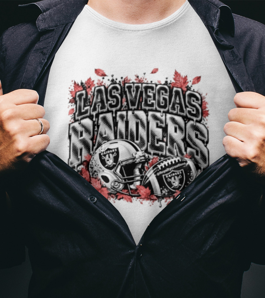 Las Vegas Raiders Football Helmet Blood Red Halloween 2026 T-Shirt