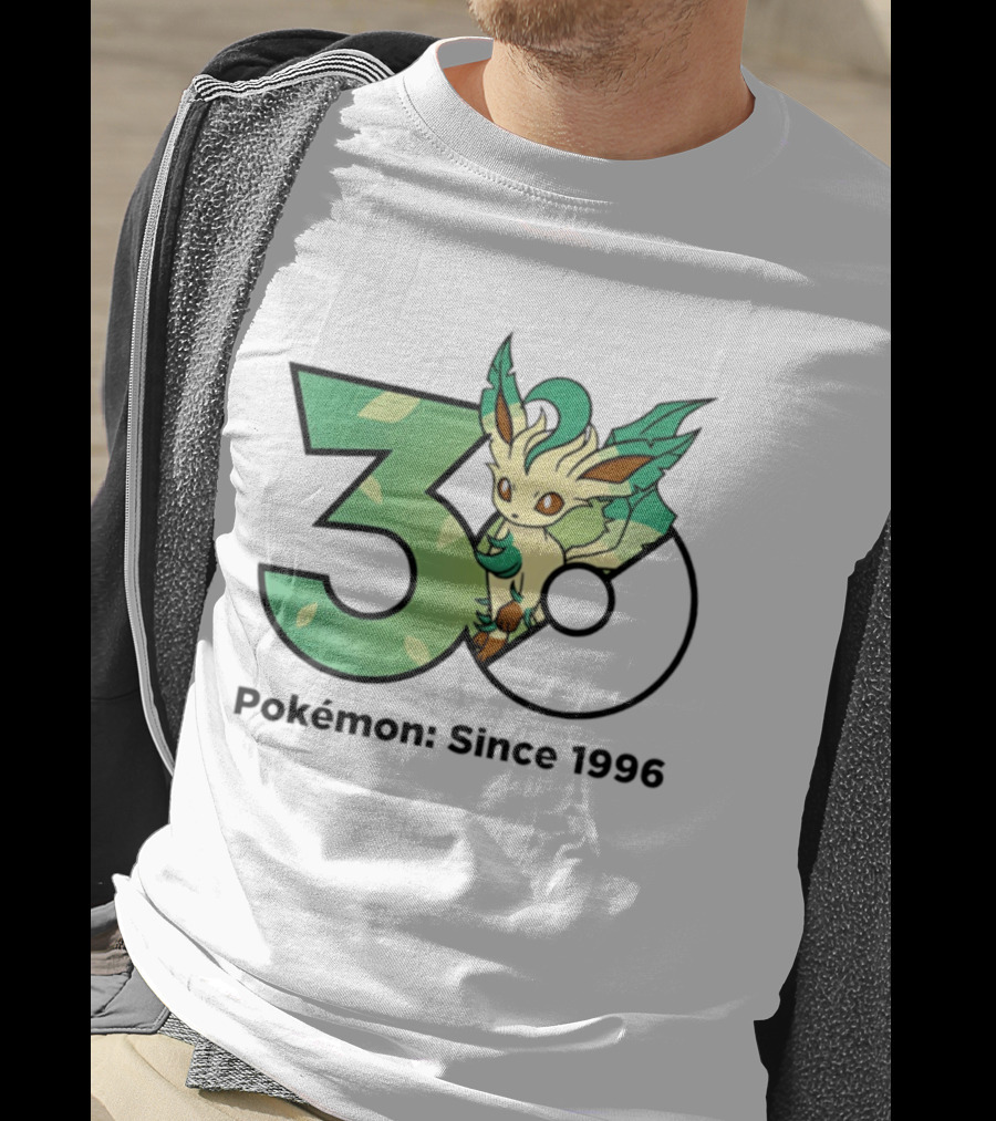 Leafeon Pokemon 30th Anniversary Since 1996 T-Shirt