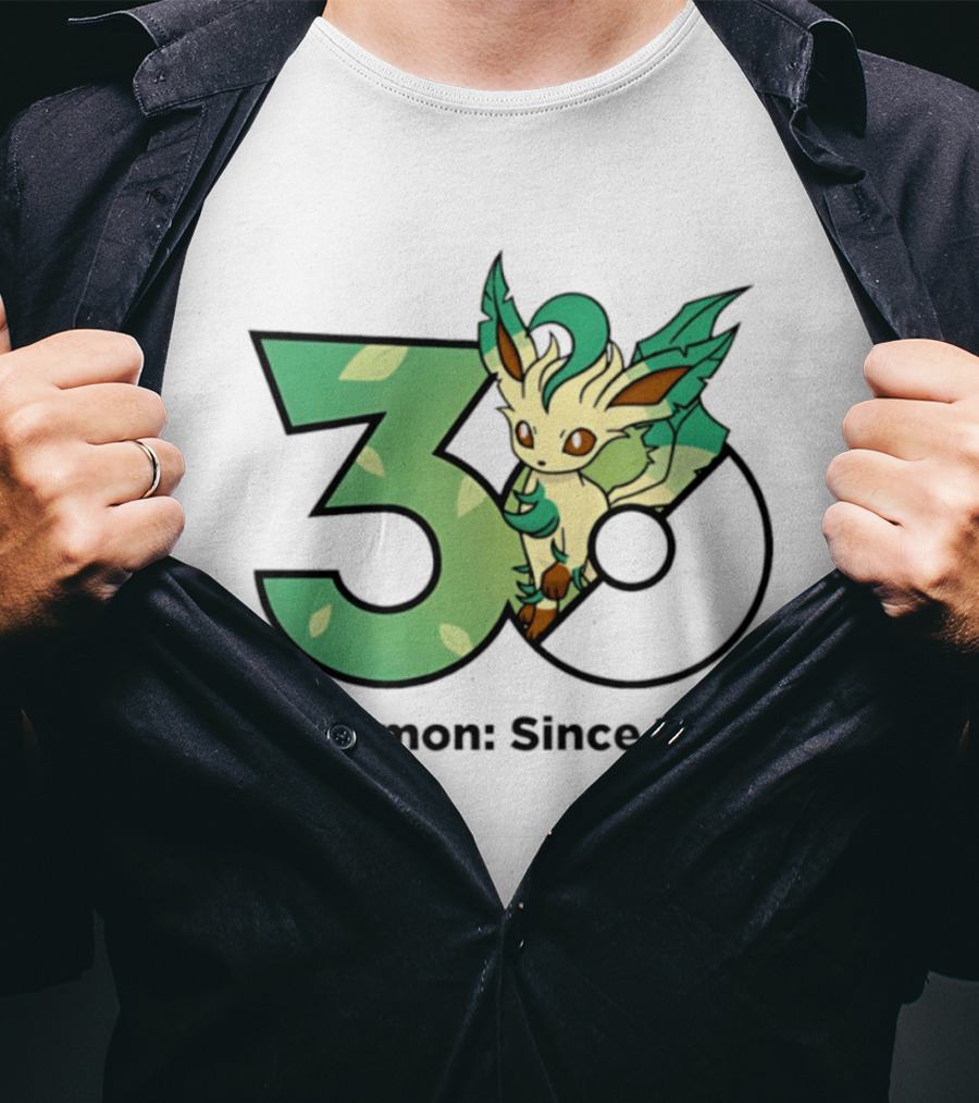 Leafeon Pokemon 30th Anniversary Since 1996 T-Shirt