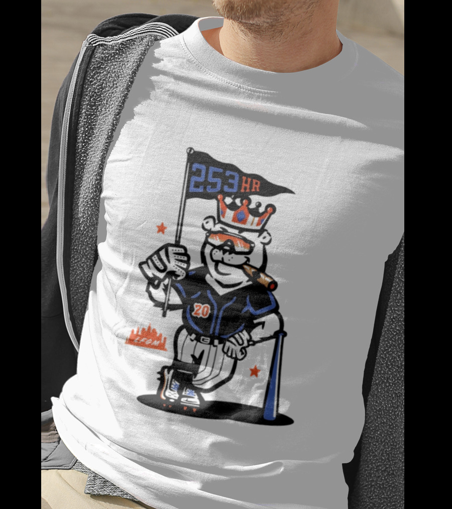 Pete Alonso New York Mets Polar Bear 253 HR Cigar King T-Shirt