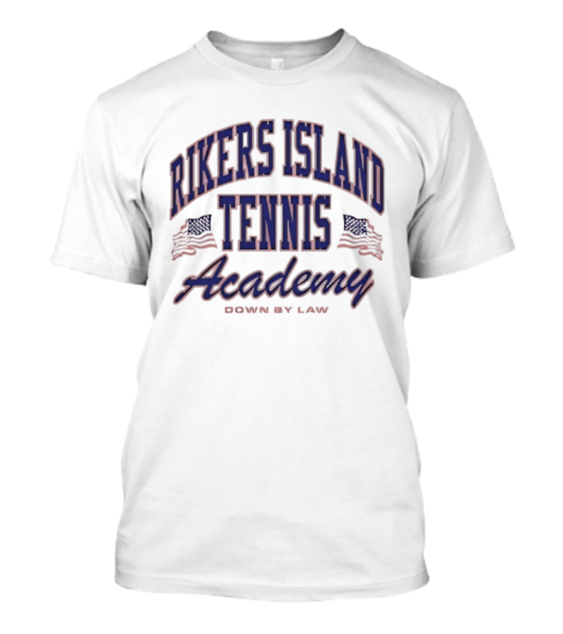 Rikers Island Tennis Academy Down By Law American Flags T-Shirt