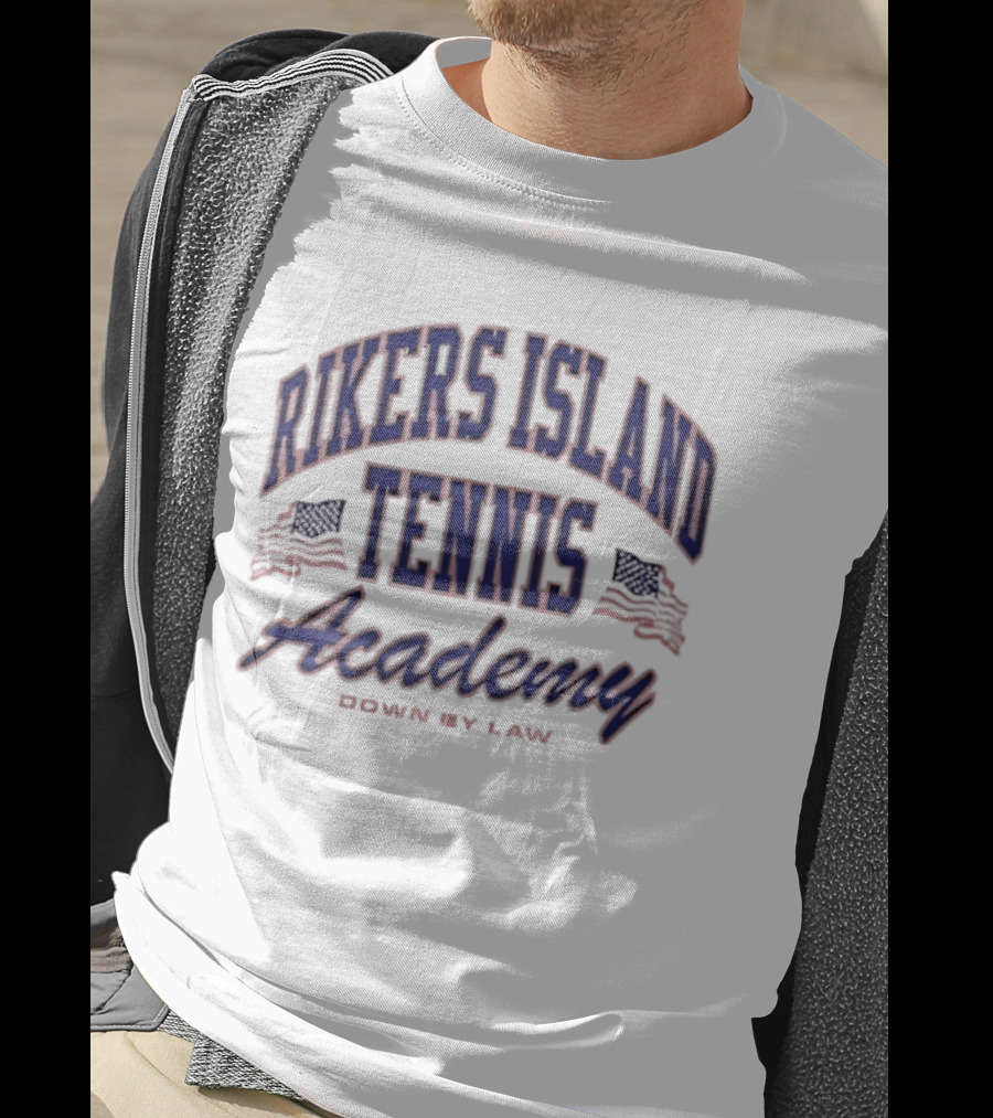 Rikers Island Tennis Academy Down By Law American Flags T-Shirt