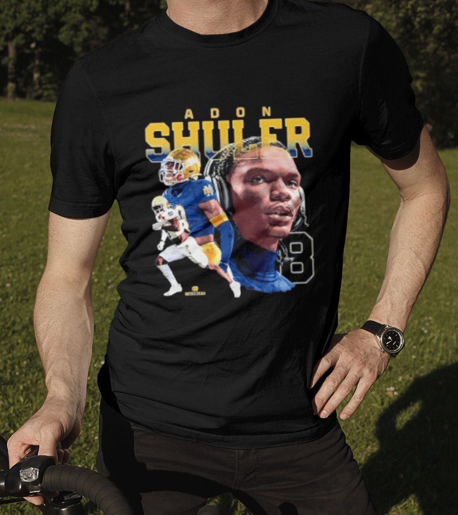 Adon Shuler 8 Notre Dame NCAA Football Player T-Shirt