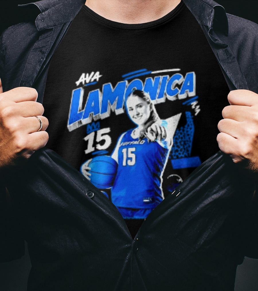 Ava LaMonica 15 Buffalo Bulls NCAA Women's Basketball Player Jersey Number T-Shirt