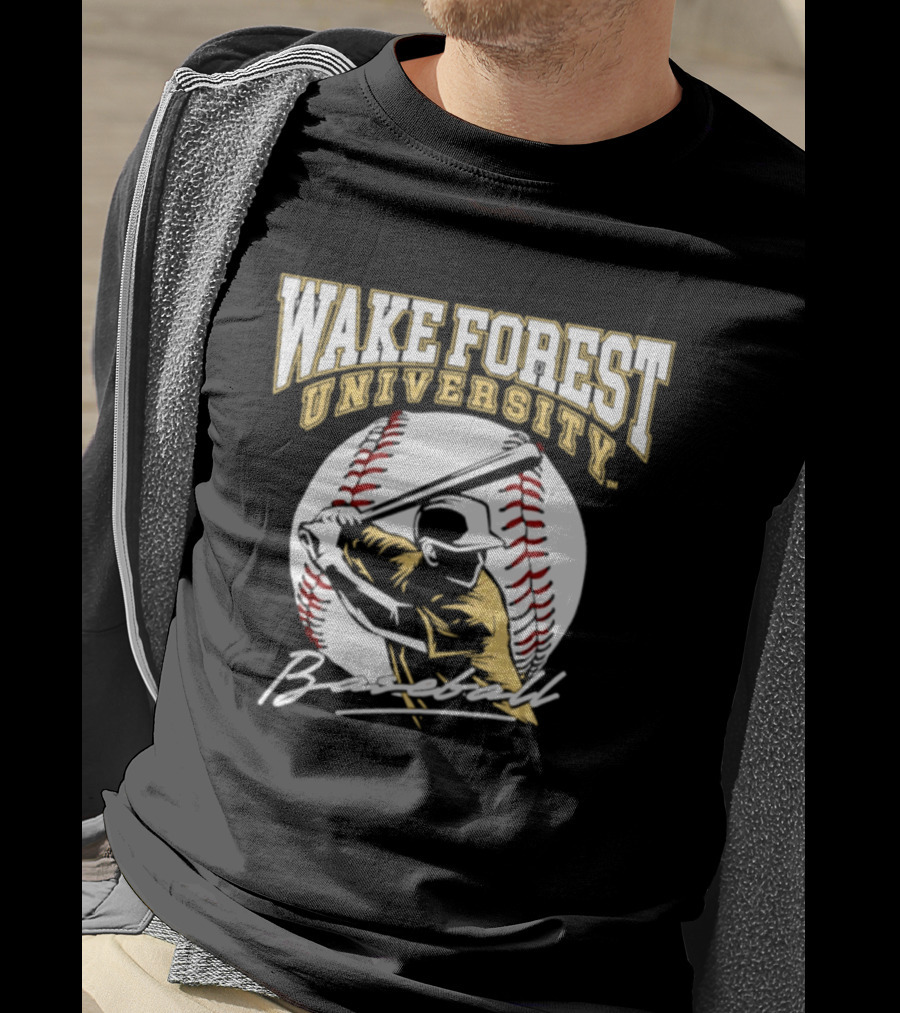 Wake Forest University Baseball Boston Torres Player Name T-Shirt
