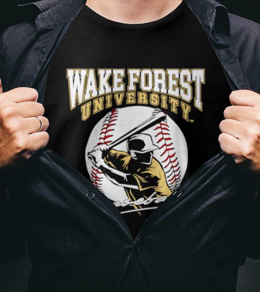 Wake Forest University Baseball Boston Torres Player Name T-Shirt
