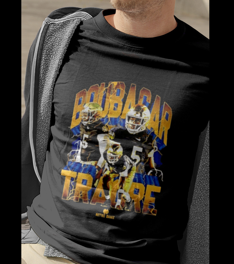 Boubacar Traore 5 Notre Dame NCAA Football Player Notre Dame T-Shirt