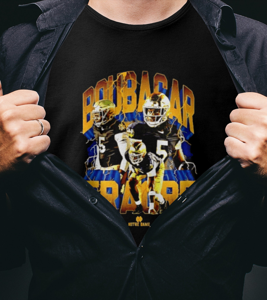 Boubacar Traore 5 Notre Dame NCAA Football Player Notre Dame T-Shirt