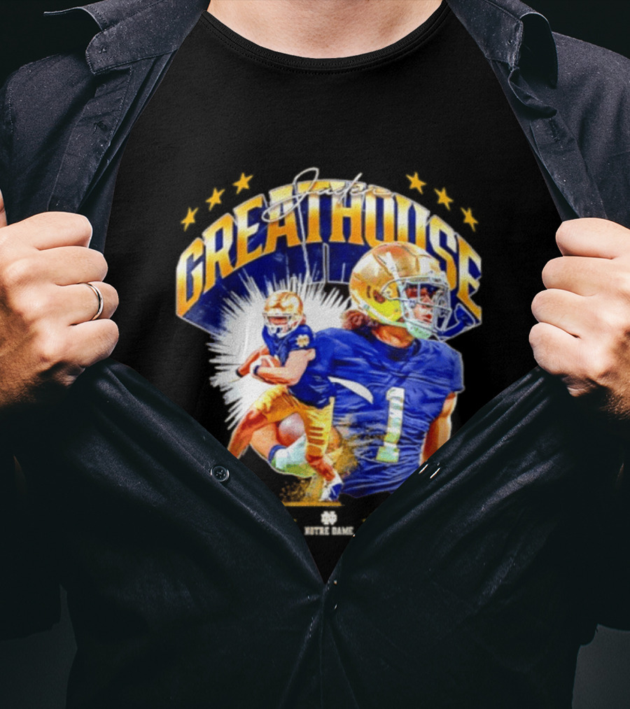 Jaden Greathouse Notre Dame NCAA Football Player Number 1 T-Shirt