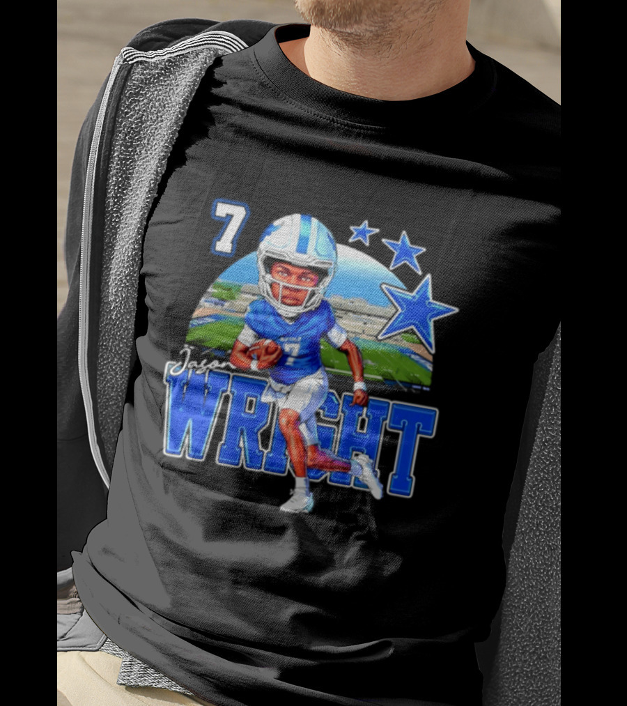Buffalo Bulls Jason Wright 7 NCAA Football Player Caricature T-Shirt