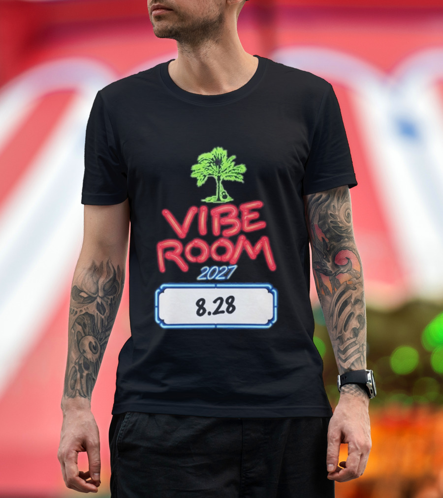 Kenny Chesney Vibe Room 8 28 2027 Tour Date Palm Tree T-Shirt