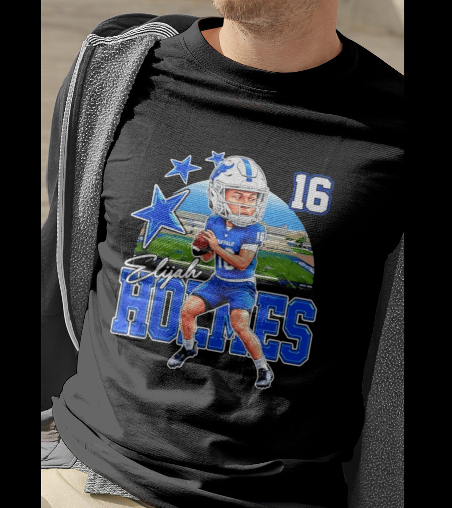 Elijah Holmes 16 Buffalo Bulls NCAA Football Caricature T-Shirt