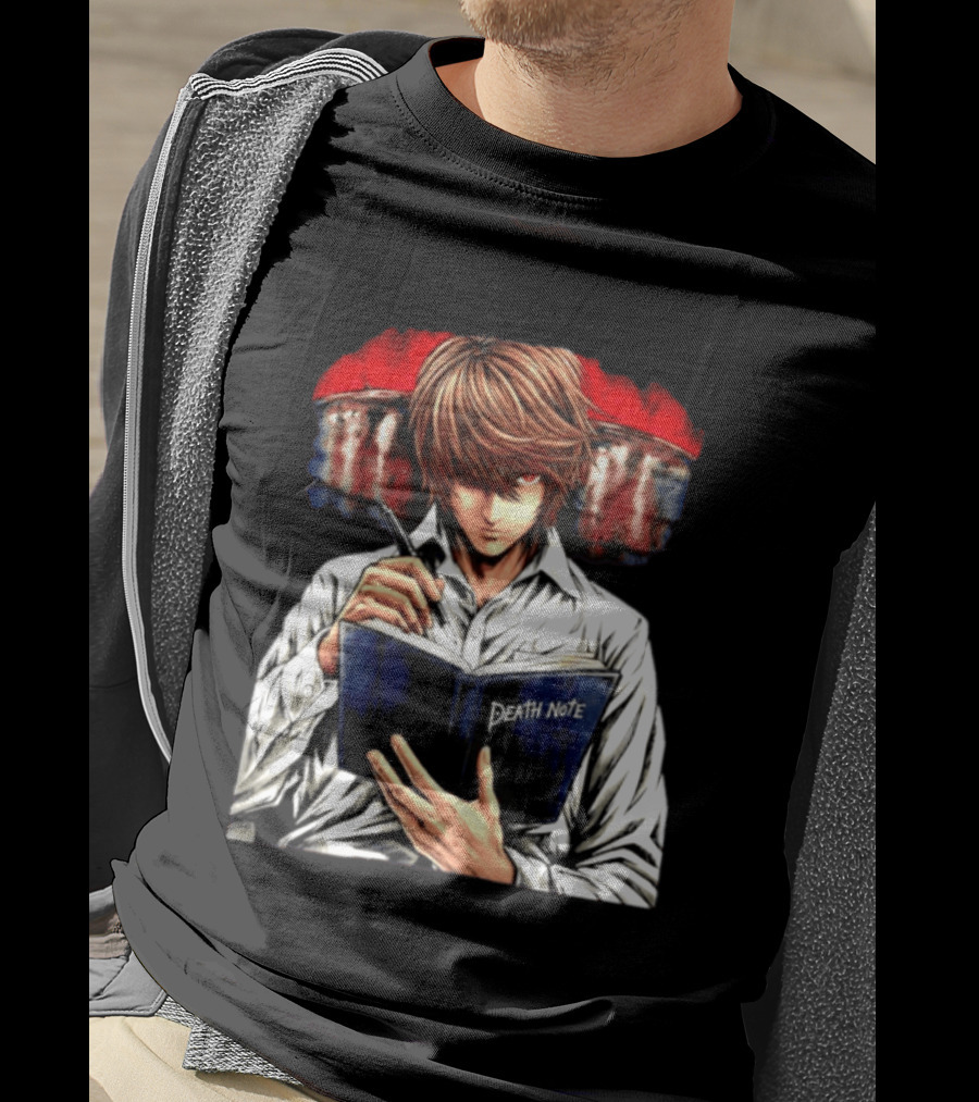 Light Yagami Intense Look Death Note Anime Fan Favorite T-Shirt