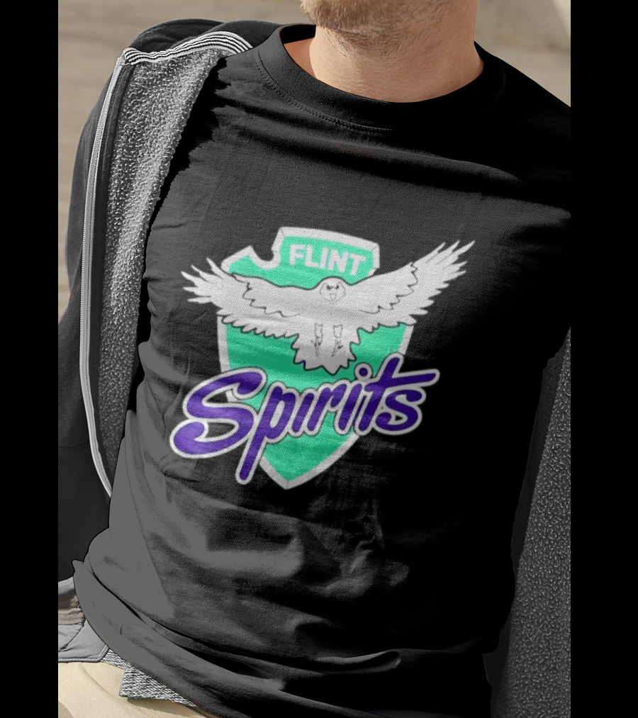 Flint Spirits Eagle Shield Vintage Sports Team T-Shirt