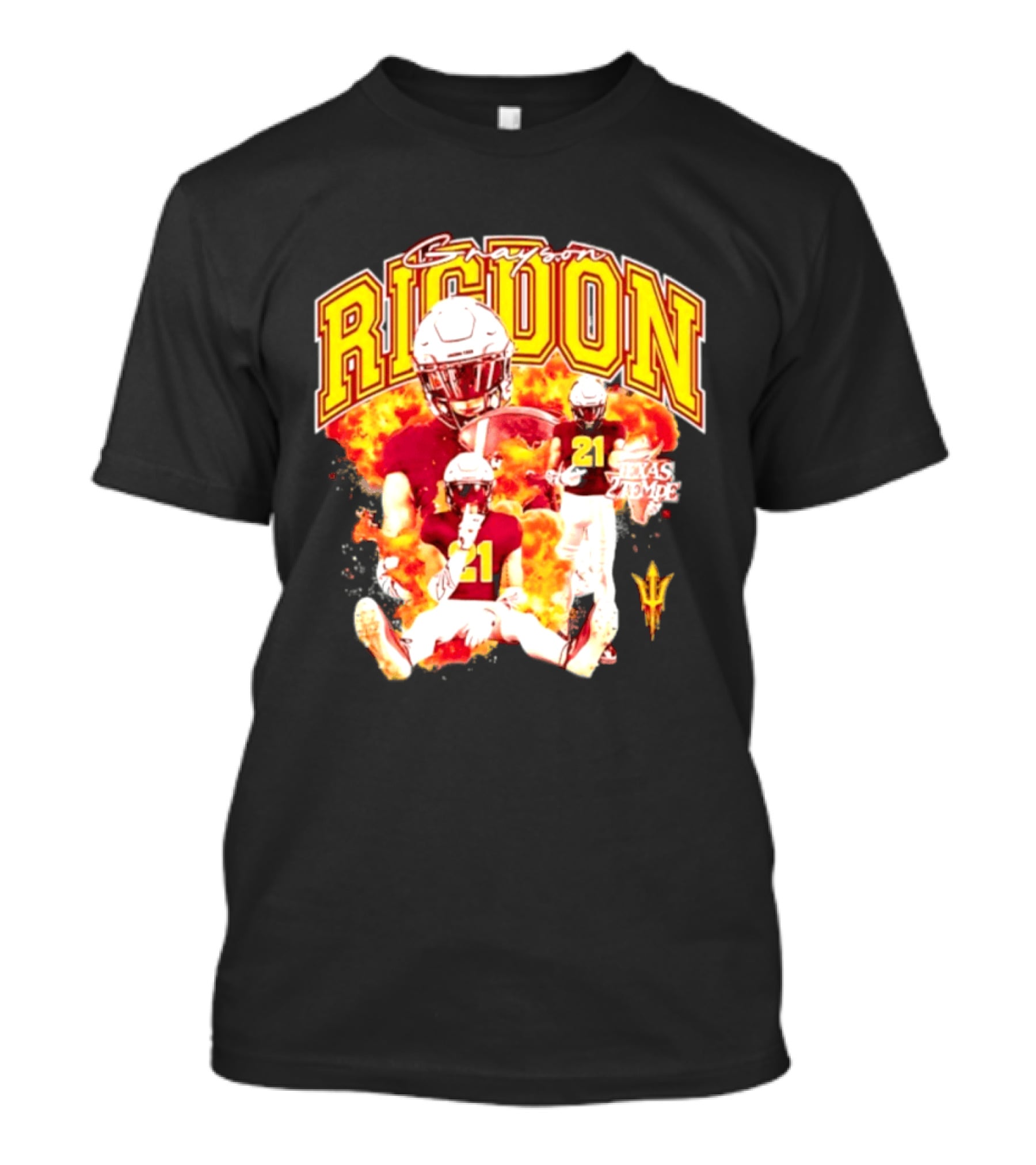 Grayson Rigdon 21 Arizona State Texas Tempe Football Player T-Shirt