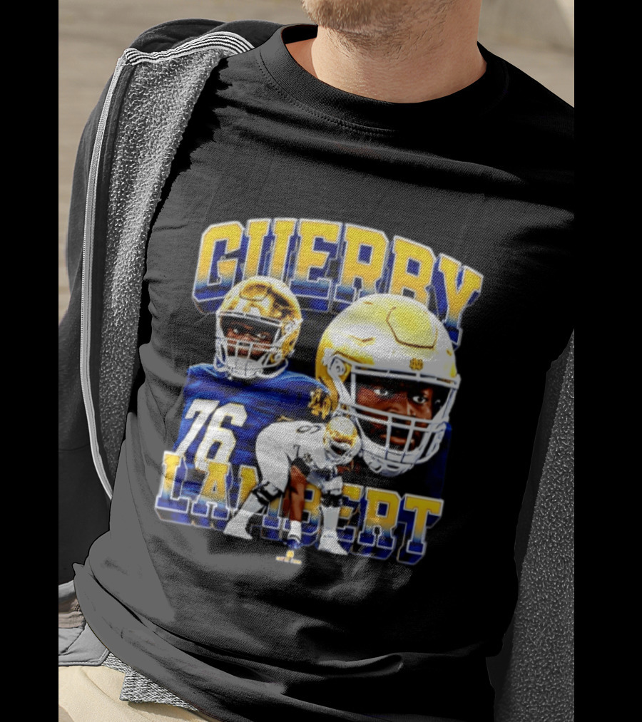Guerby Lambert 76 Notre Dame NCAA Football Player T-Shirt