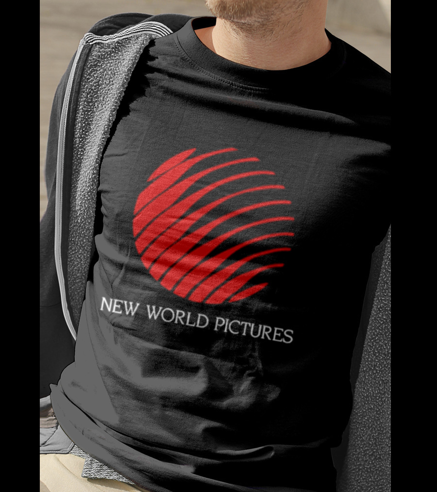 New World Pictures Film Production Classic Cinema Red Spiral T-Shirt
