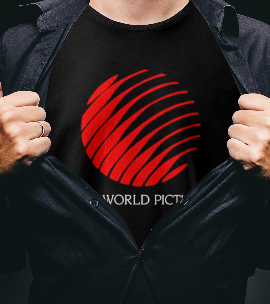 New World Pictures Film Production Classic Cinema Red Spiral T-Shirt