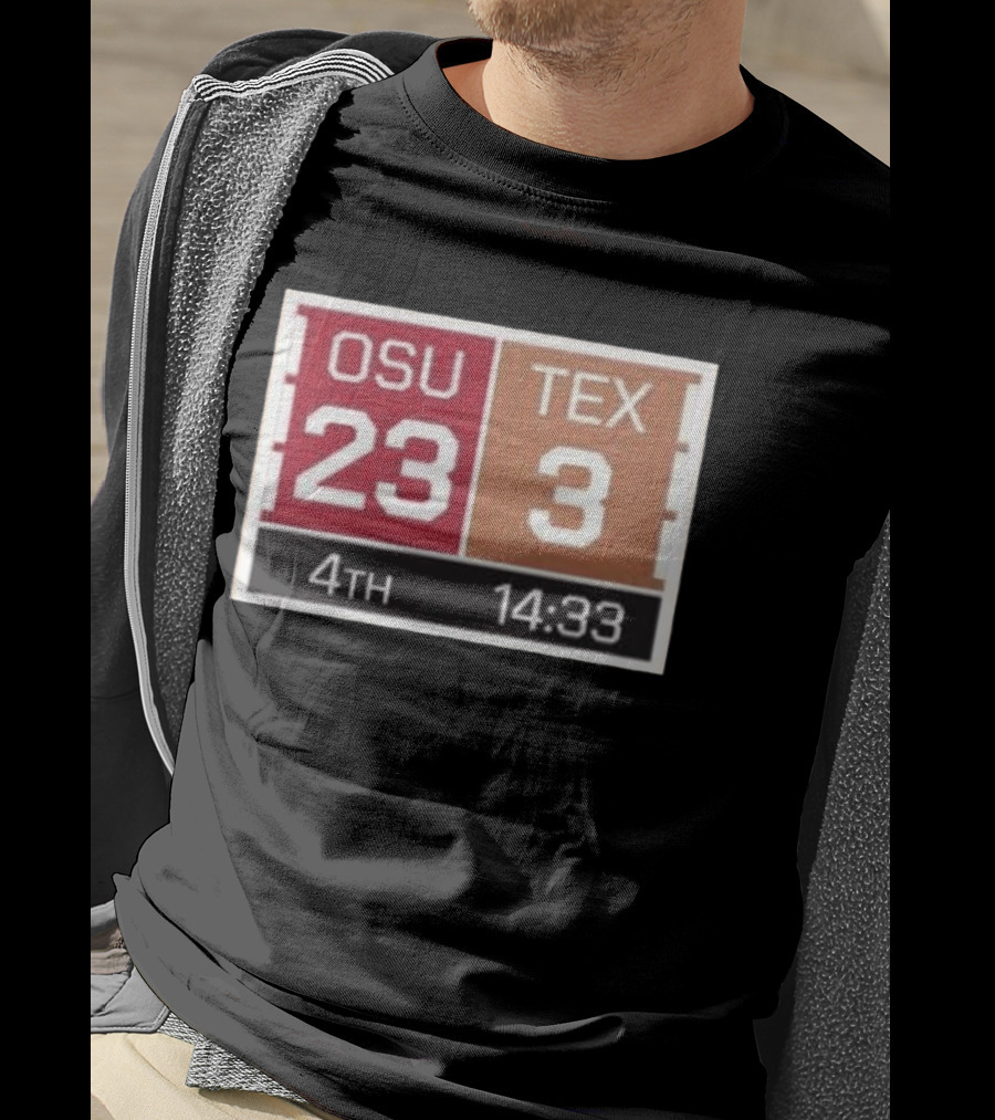 Ohio State Buckeyes Vs Texas Longhorns Scoreboard Comeback Victory 2026 T-Shirt