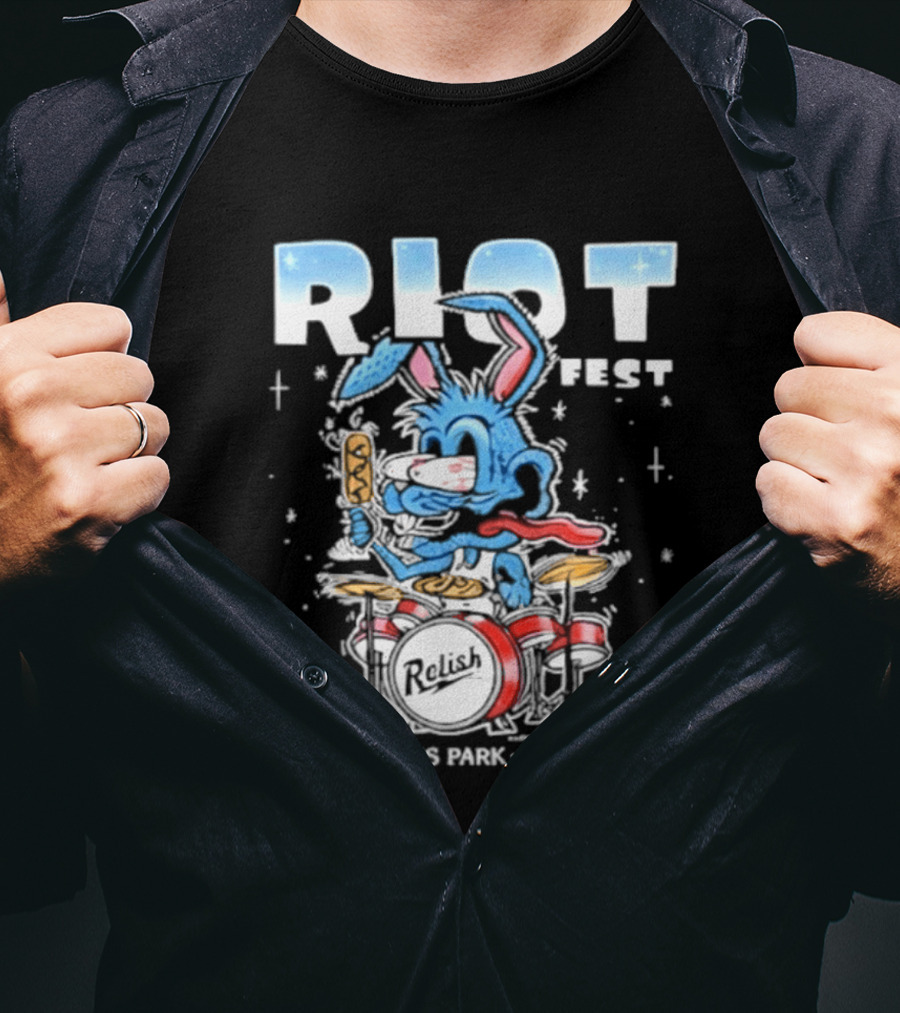 Riot Fest 2026 Douglass Park Chicago Exclusive Bunny Drummer September 18 20 2026 T-Shirt