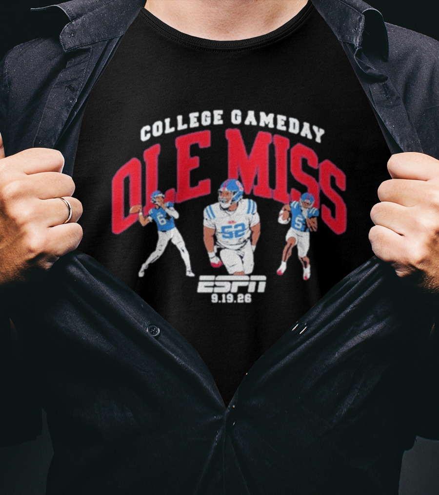Ole Miss College Gameday Espn September 19 2026 T-Shirt